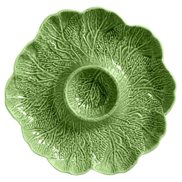 302 7465 petisqueira em ceramica verde cristina 35cm couve scalla decima