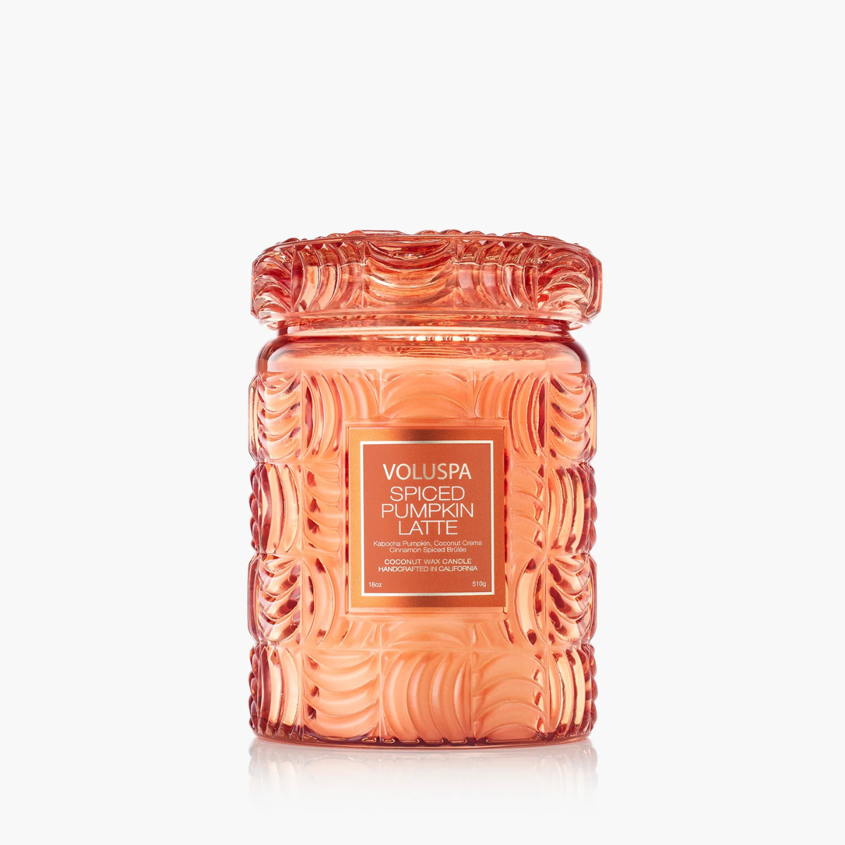 vela pote vidro g 100h tampa vidro spiced pumpkin latte 55312
