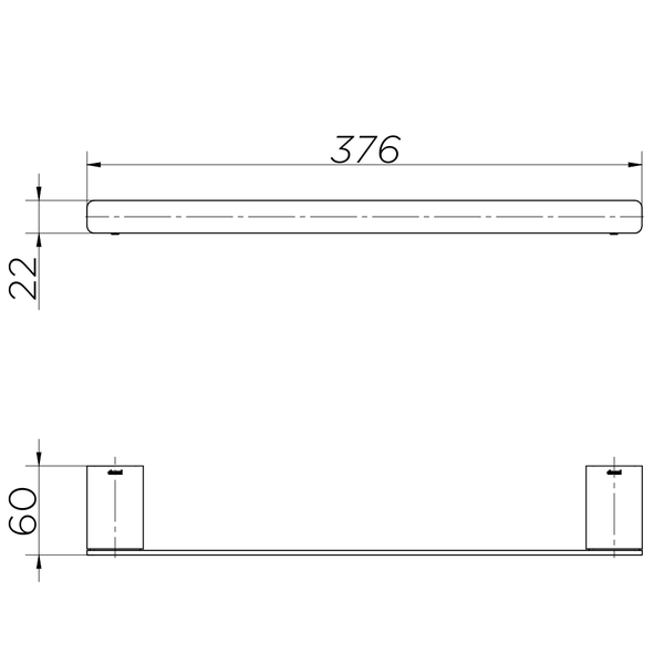 porta toalhas de rosto flat 30cm cobre polido docol 2