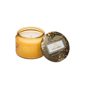 vela pote vidro p 25h relevo baltic amber 7243