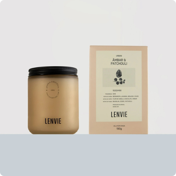 Vela Perfumada Âmbar & Patchouli 190g Urban Lenvie
