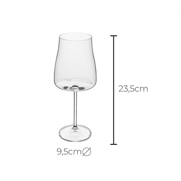 cj 6 tacas de vinho de cristal ecologico livre de chumbo alex 600ml 35712