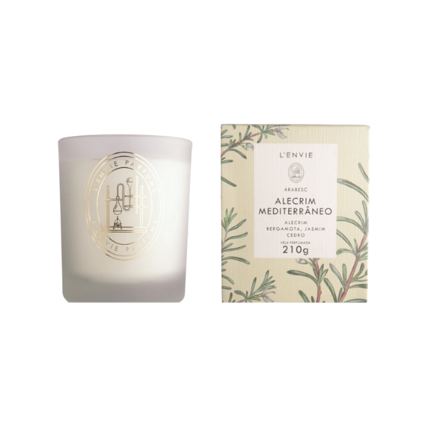 106384210 vela perfumada alecrim mediterraneo 210g arabesc lenvie