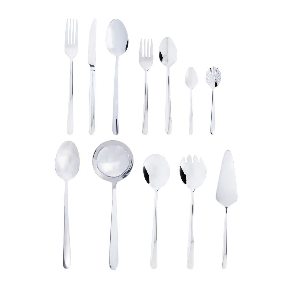 faqueiro viena com 54 pecas em aco inox com caixa litografada wolff 71884