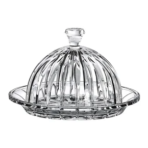 queijeira soho em cristal ecologico com tampa o20xa13cm 29092