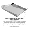 rt0090 bandeja media em aco inox ritratto riva descr