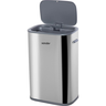 lixeira retangular grande 55 litros com sensor inox vonder 6356055003