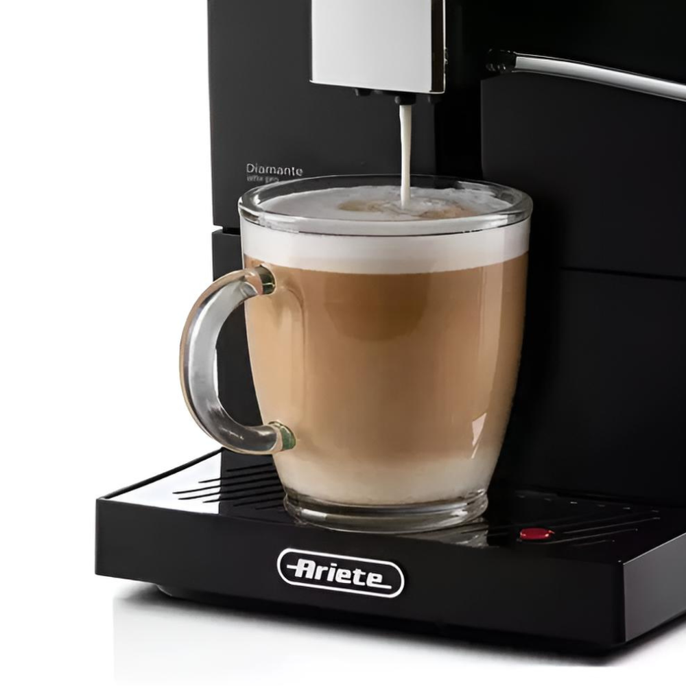 maquina de cafe automatica diamante com leite preta 220v ariete 10527 ari i