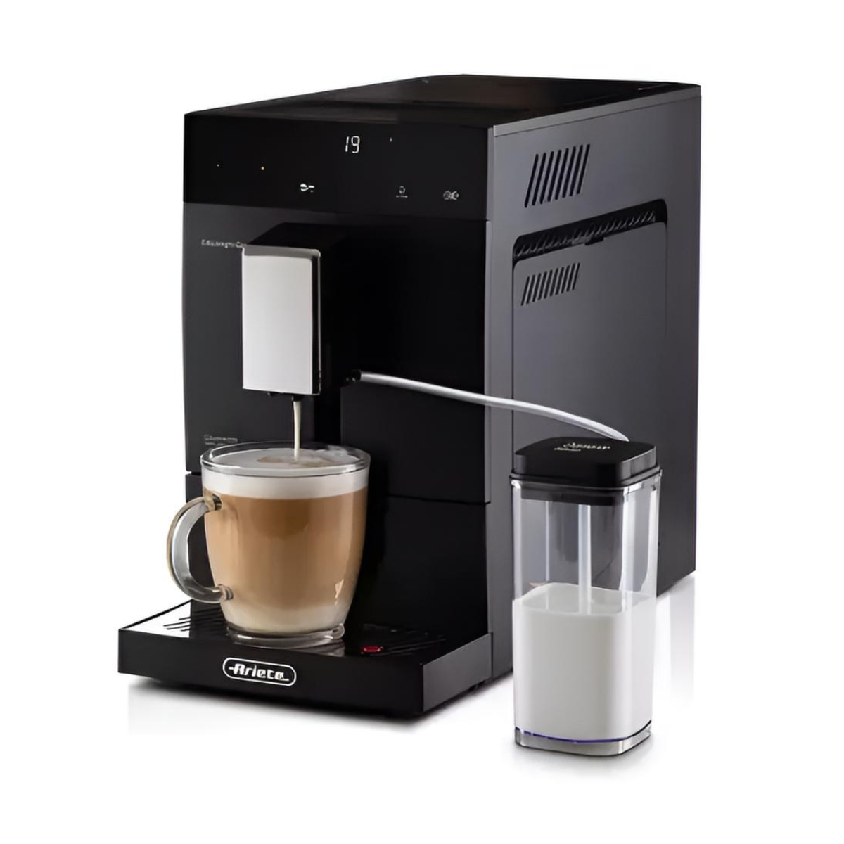 maquina de cafe automatica diamante com leite preta 220v ariete 10527 ari i
