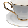 jogo de 12 pecas para cafe mon charmant em new bone china com borda dourada 90ml branco 29191