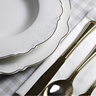 aparelho de jantar royal classic em new bone china com filado dourado 42 pecas 31532