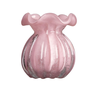 vaso italy 10 x 11cm rosa leitoso em vidro wollf 61795