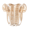 vaso de vidro italy dourado 14cm x 13cm wollf 29205