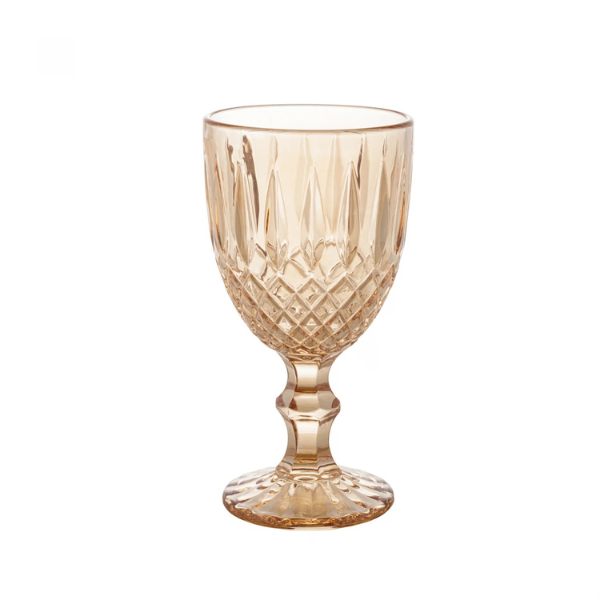 21238 taca de agua greek 320ml ambar metalizado vidro wolff