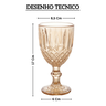 21238 taca de agua greek 320ml ambar metalizado vidro wolff desenho