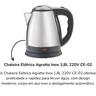 chaleira eletrica agratto inox 1 8l 220v ce 02 1