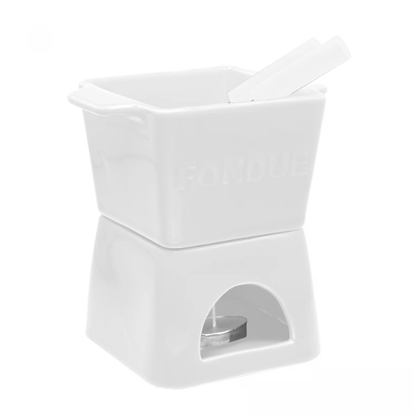 18025 aparelho de fondue 6 pecas para duas pessoas quadratto branco wolff