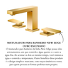 misturador para banheiro new edge ouro escovado 1