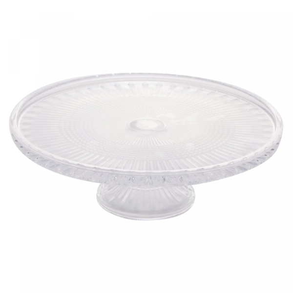 27990 prato para bolo com pe em cristal 32 x 11cm queen wolff