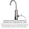 torneira eletrica com resistencia blindada 220v 3000w bancada fame 1