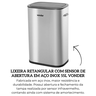 6356055003 lixeira retangular com sensor de abertura em aco inox 55l vonder descr