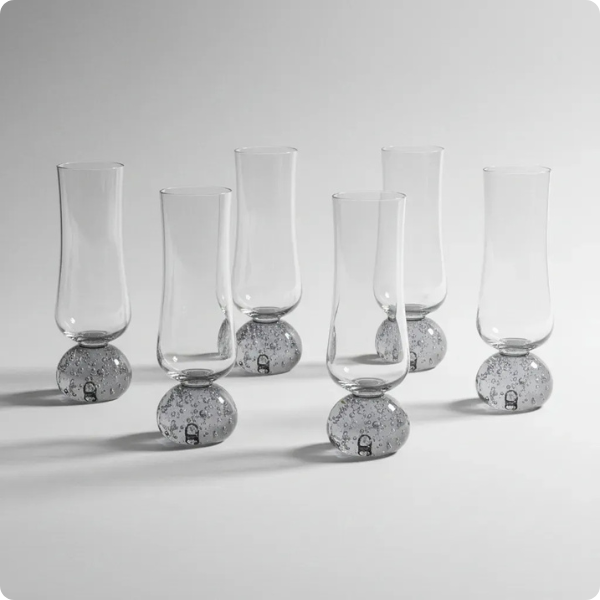 gi0055 conjunto de 6 tacas de champagne em vidro base esfera fume 240ml btc ambiental 2