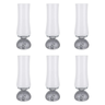 gi0055 conjunto de 6 tacas de champagne em vidro base esfera fume 240ml btc