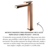 monocomando para banheiro bica alta new edge cobre polido docol 1