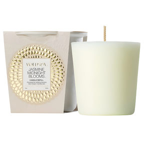 refil vela copo vidro classico jasmine midnight blooms 60 horas voluspa