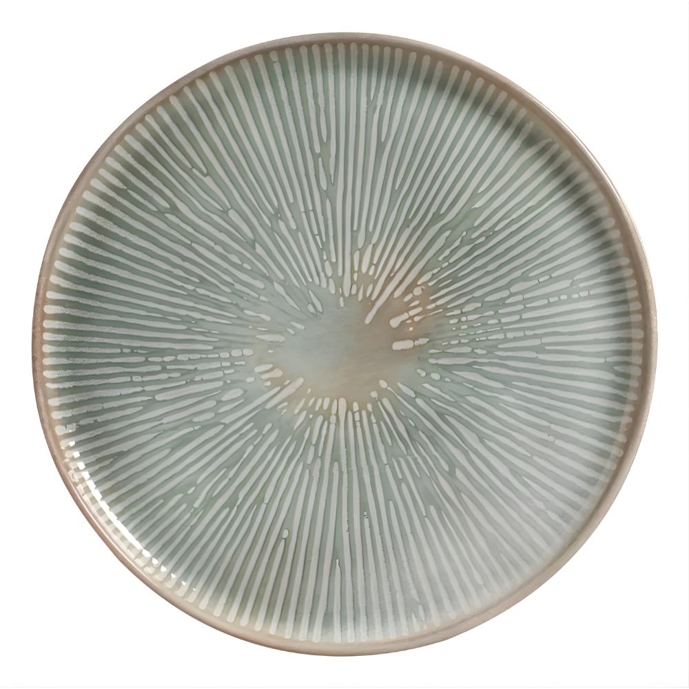 conjunto com 6 pratos raso bio evergreen o27 5cm porto brasil