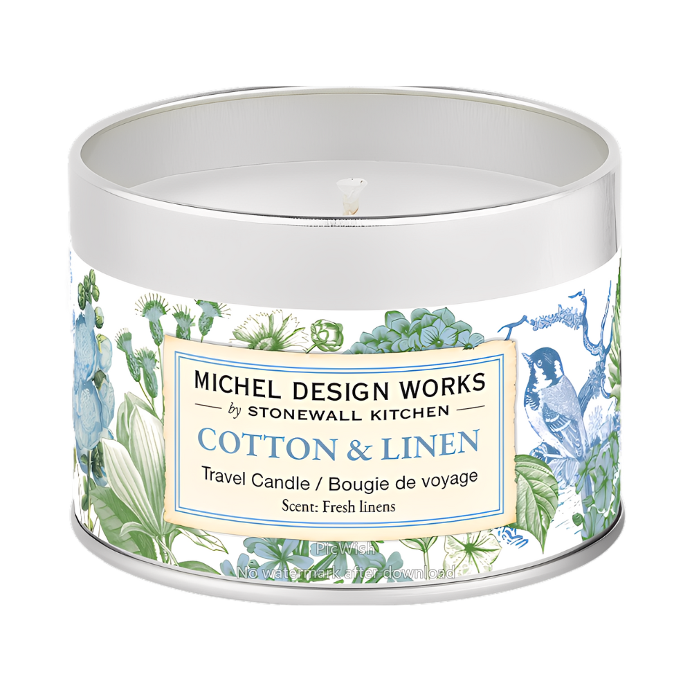 mini vela lata 20h cotton linen michel design works