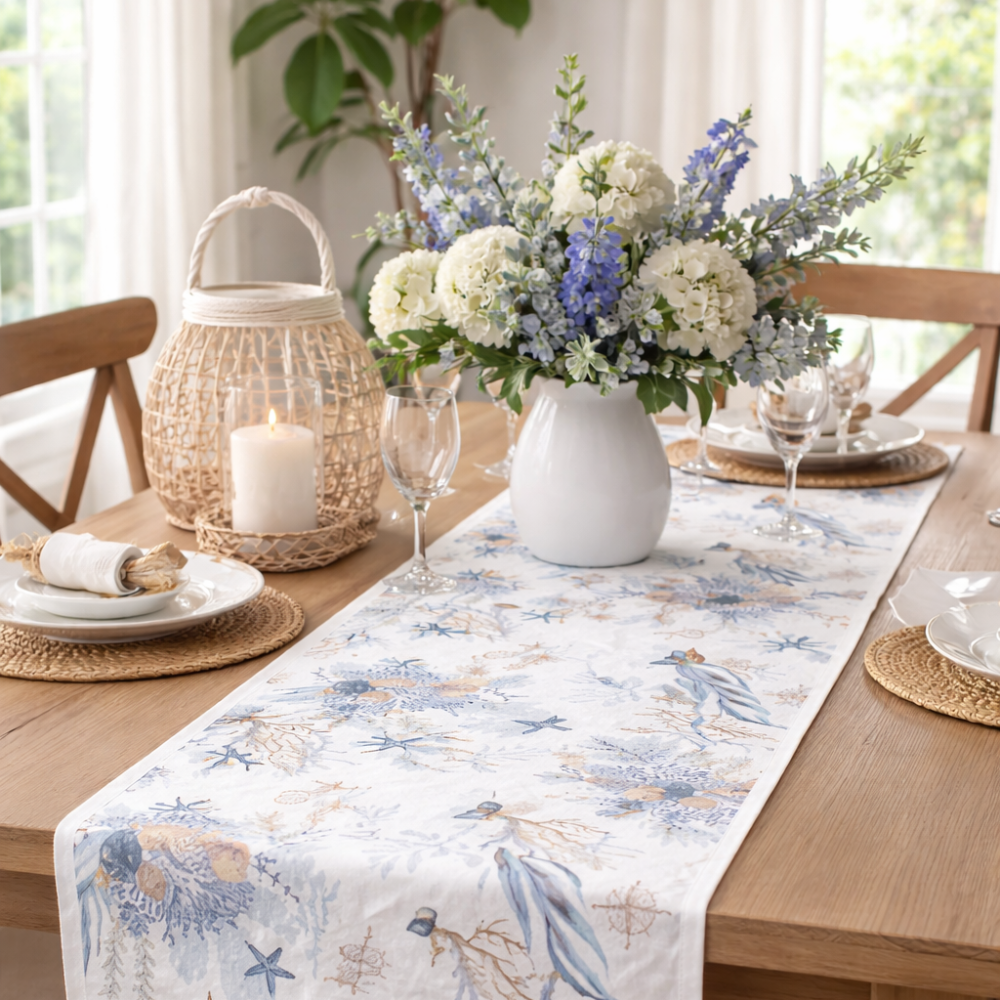 trilho de mesa de algodao 182x38 cm ocean tide michel design works 2