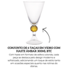 jl0073 conjunto de 6 tacas em vidro com haste ambar 300ml btc descr