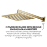 7048717 chuveiro de parede brushed gold lorenquadra lorenzetti descr
