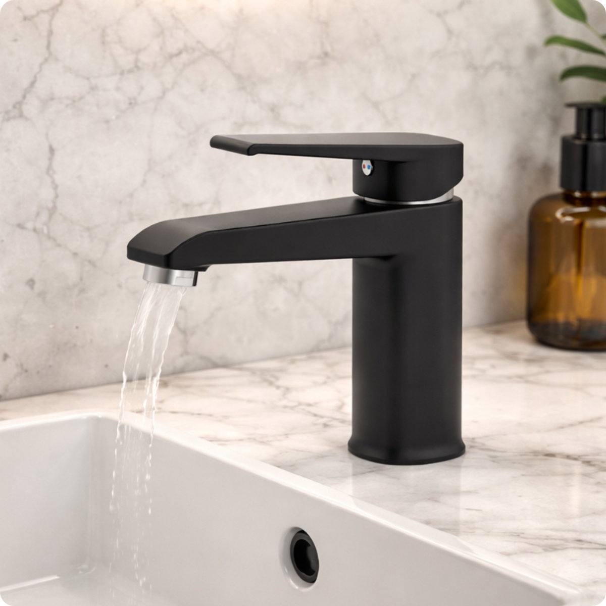 7048804 misturador monocomando de mesa matte black lorenshape lorenzetti ambiental