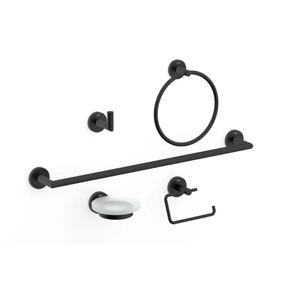kit de acessorios com 5 pecas n city preto matte celite