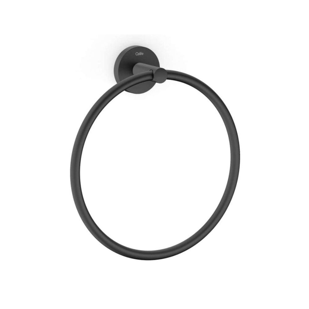 toalheiro anel new preto matte city celite