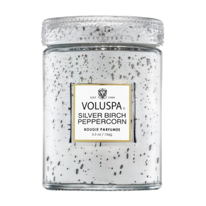 68718 mini vela em pote de vidro silver birch peppercorn 50h voluspa