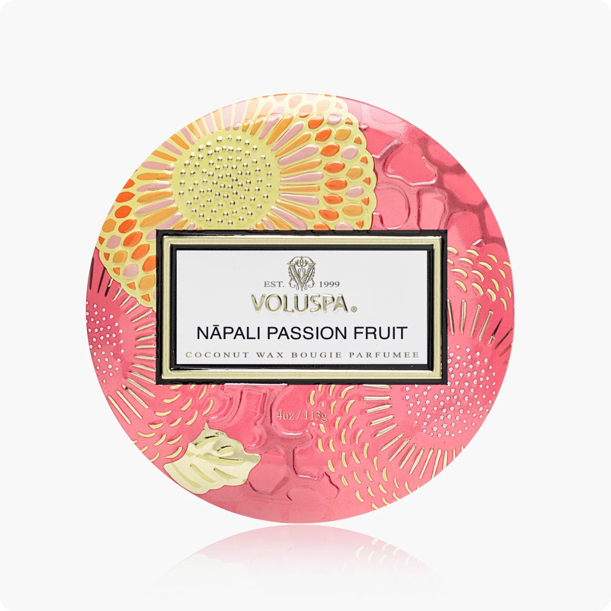 72143 mini vela em lata napali passion fruit 25h voluspa fechado