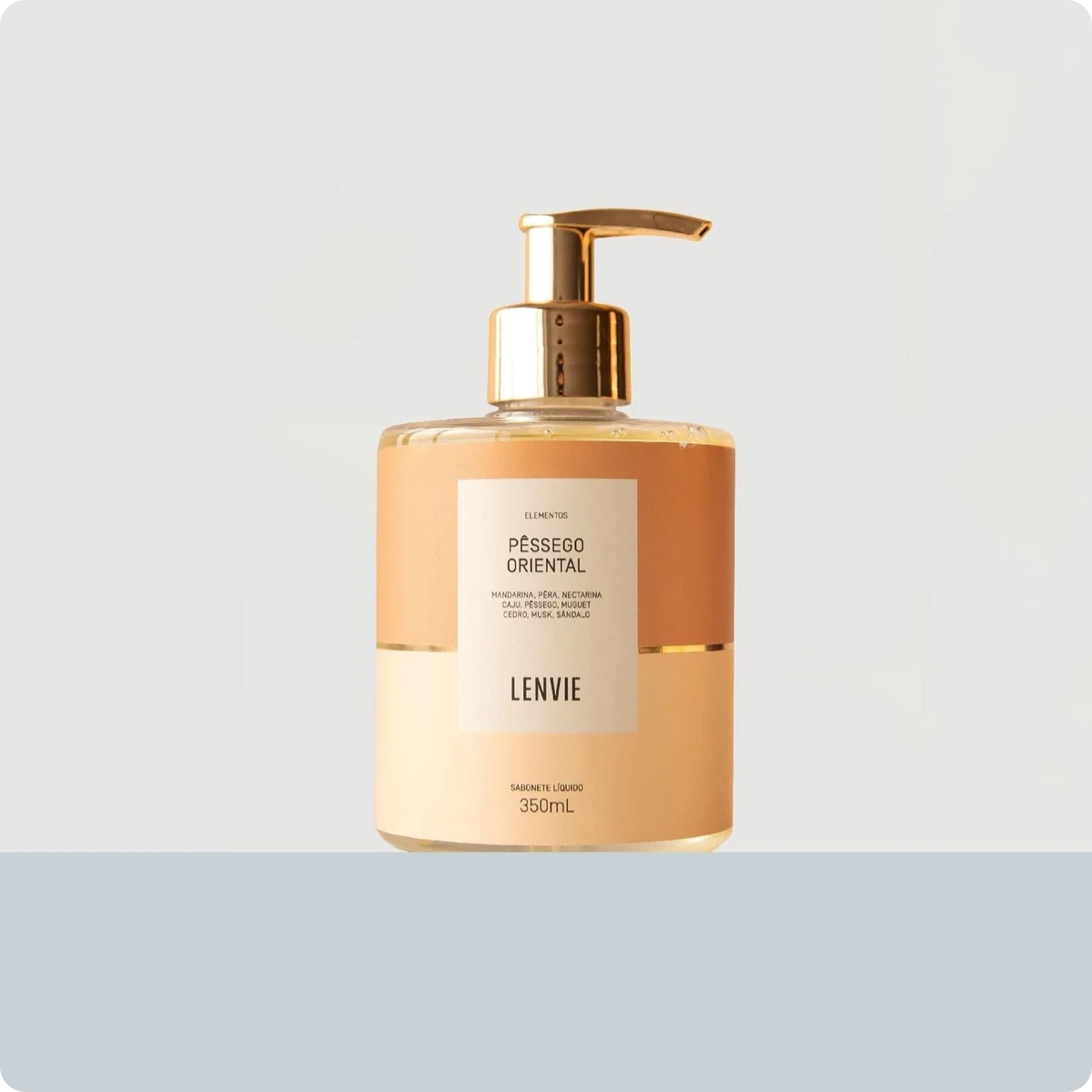 102083350 sabonete liquido pessego oriental 350ml elementos lenvie ambiental 1