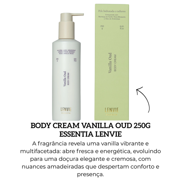 モアラニFragrance Body Cream Body Cream Vanilla Oud 250g Essentia Lenvie