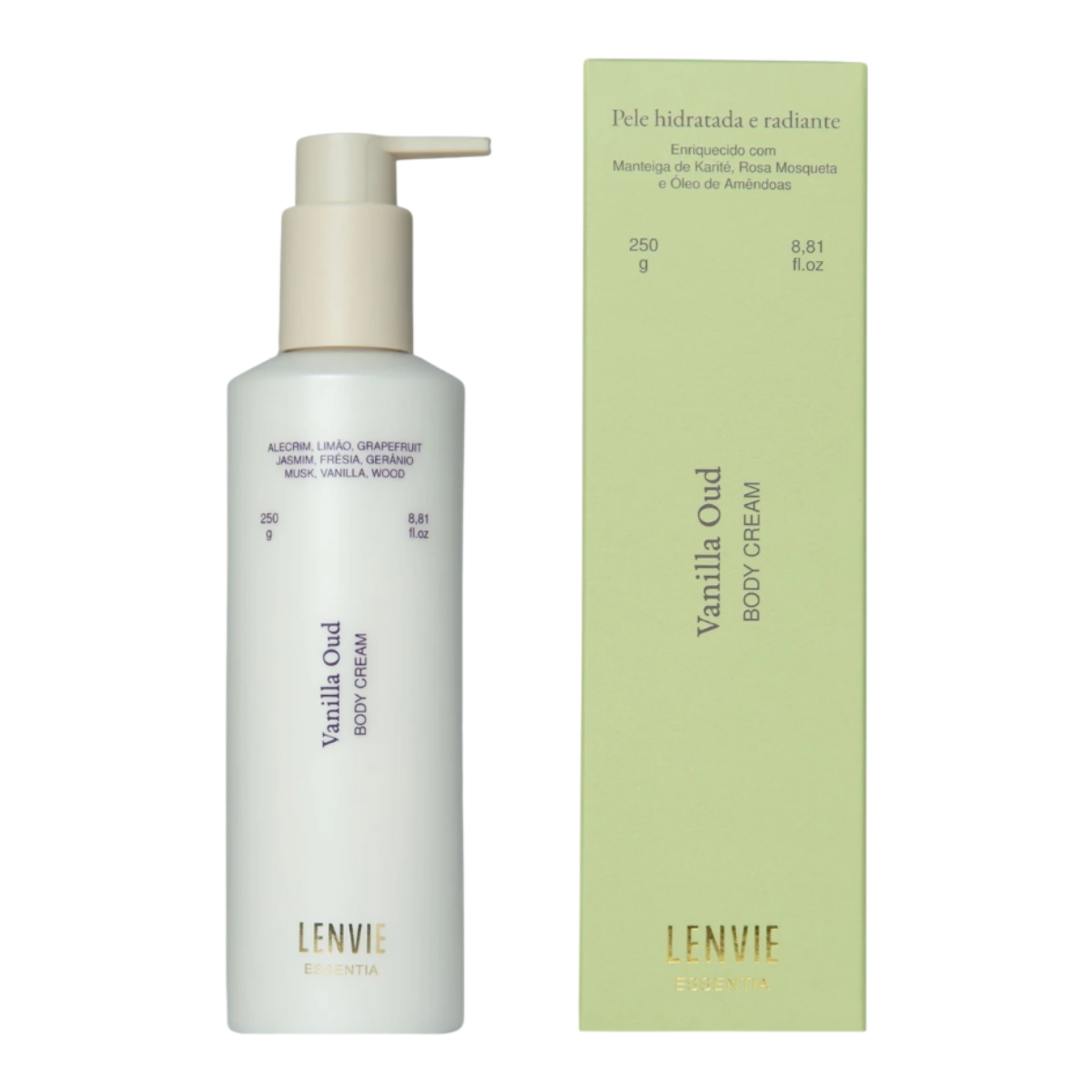 11705250 body cream vanilla oud 250g essentia lenvie