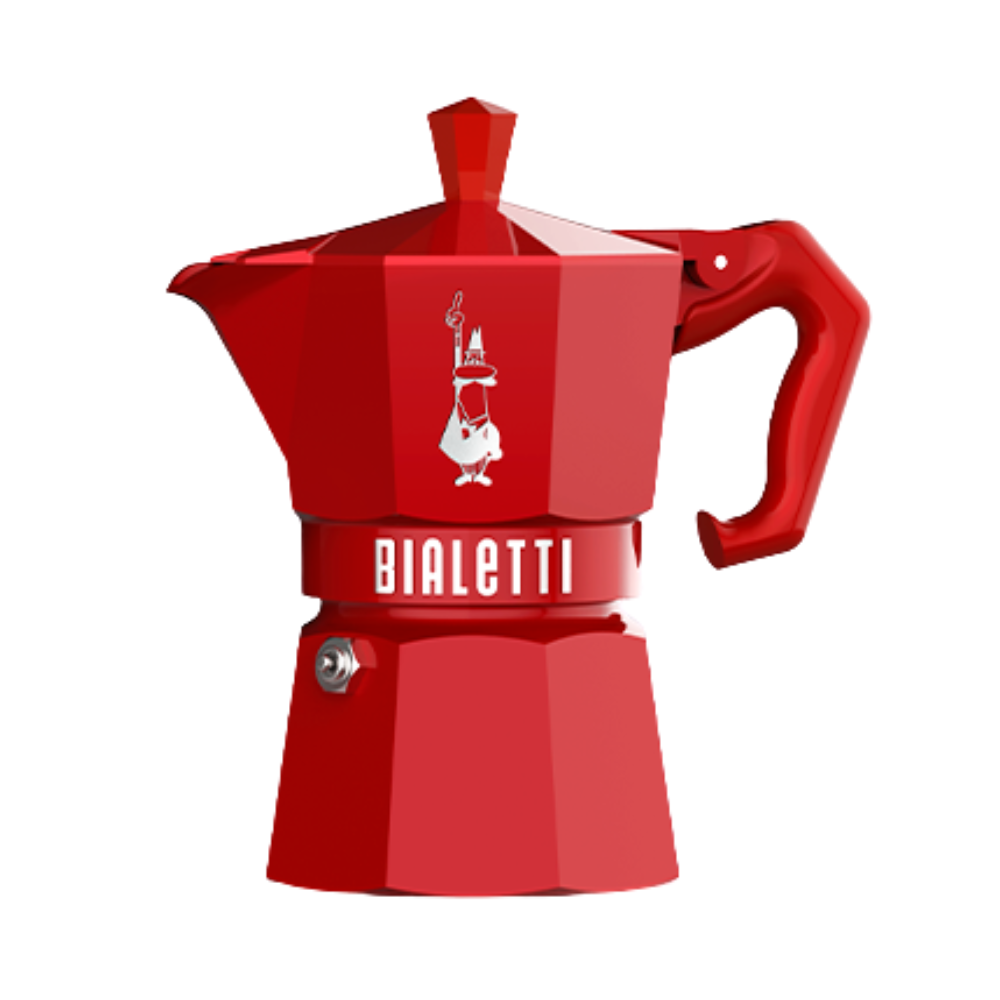 cafeteira moka express 3 xic exclusive vermelha bialetti