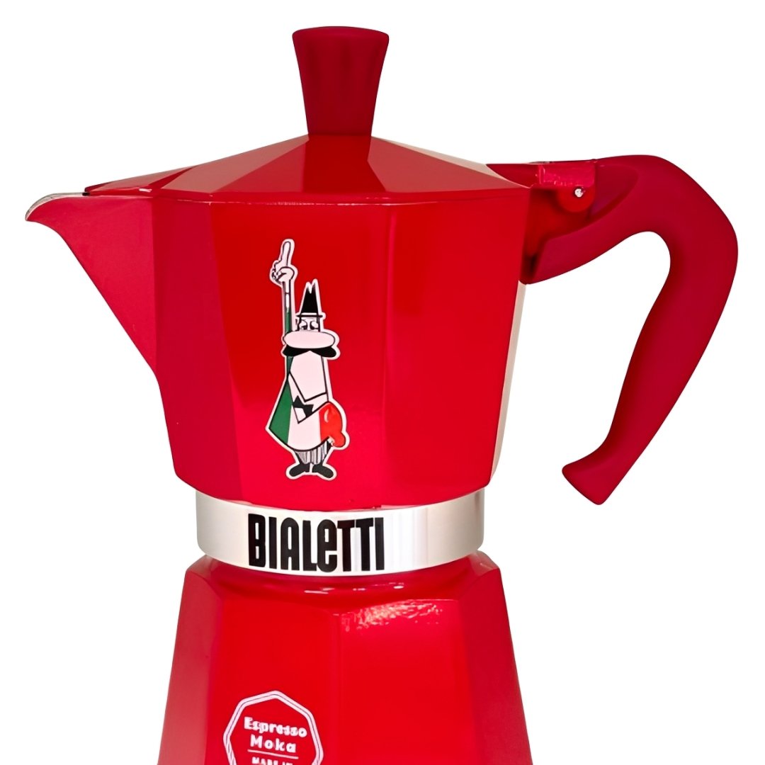 10010925 cafeteira para 6 xicaras vermelha moka express omino bialetti deperto