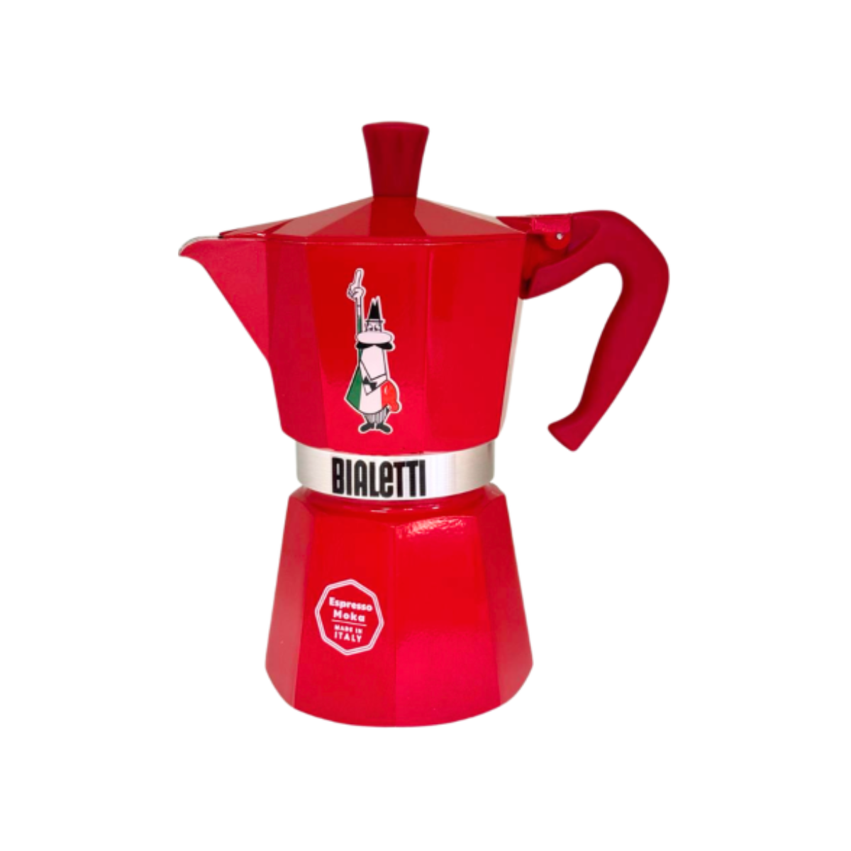 10010925 cafeteira para 6 xicaras vermelha moka express omino bialetti