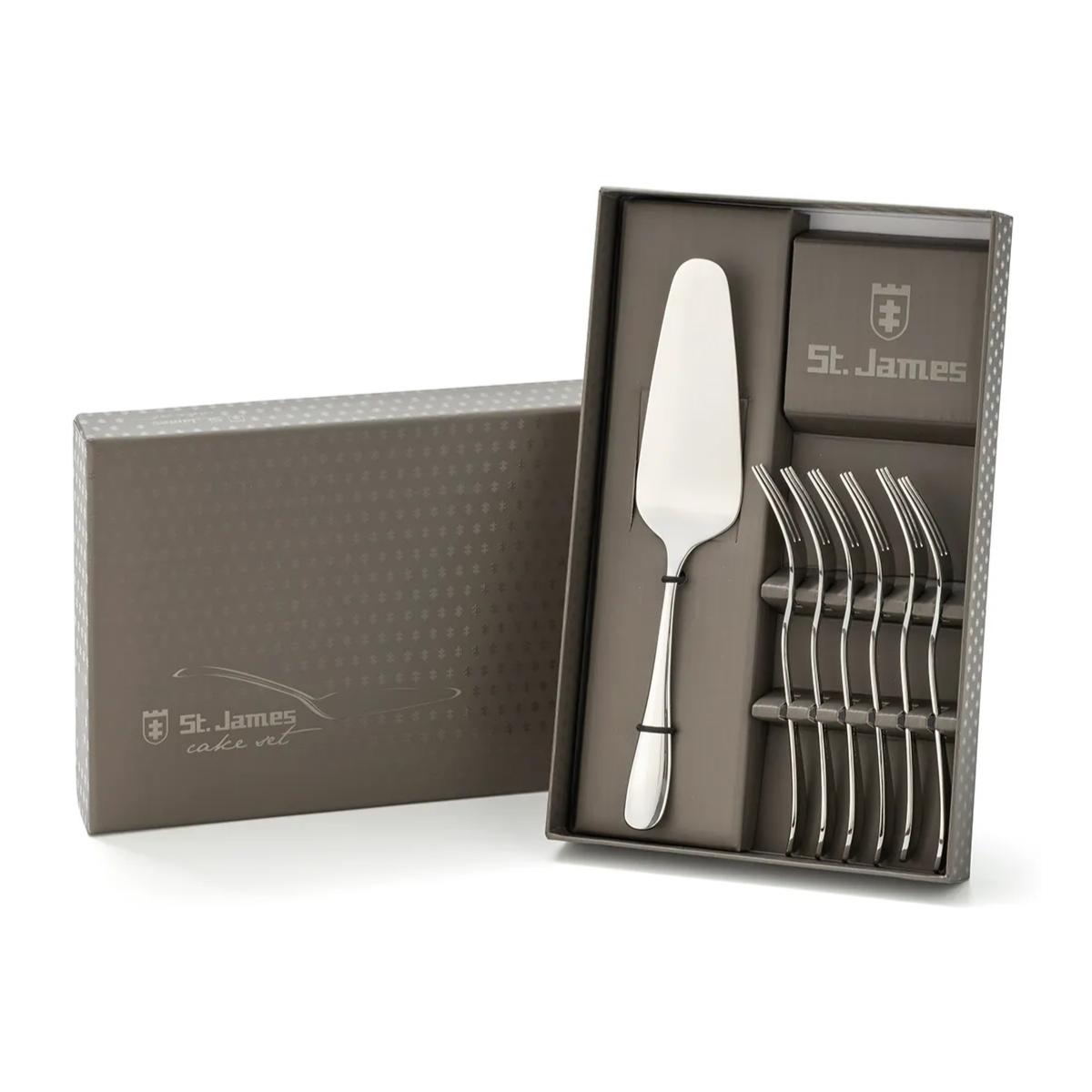 cpci 2 ser 75j jogo com espatula e garfo para bolo inox serenity st james