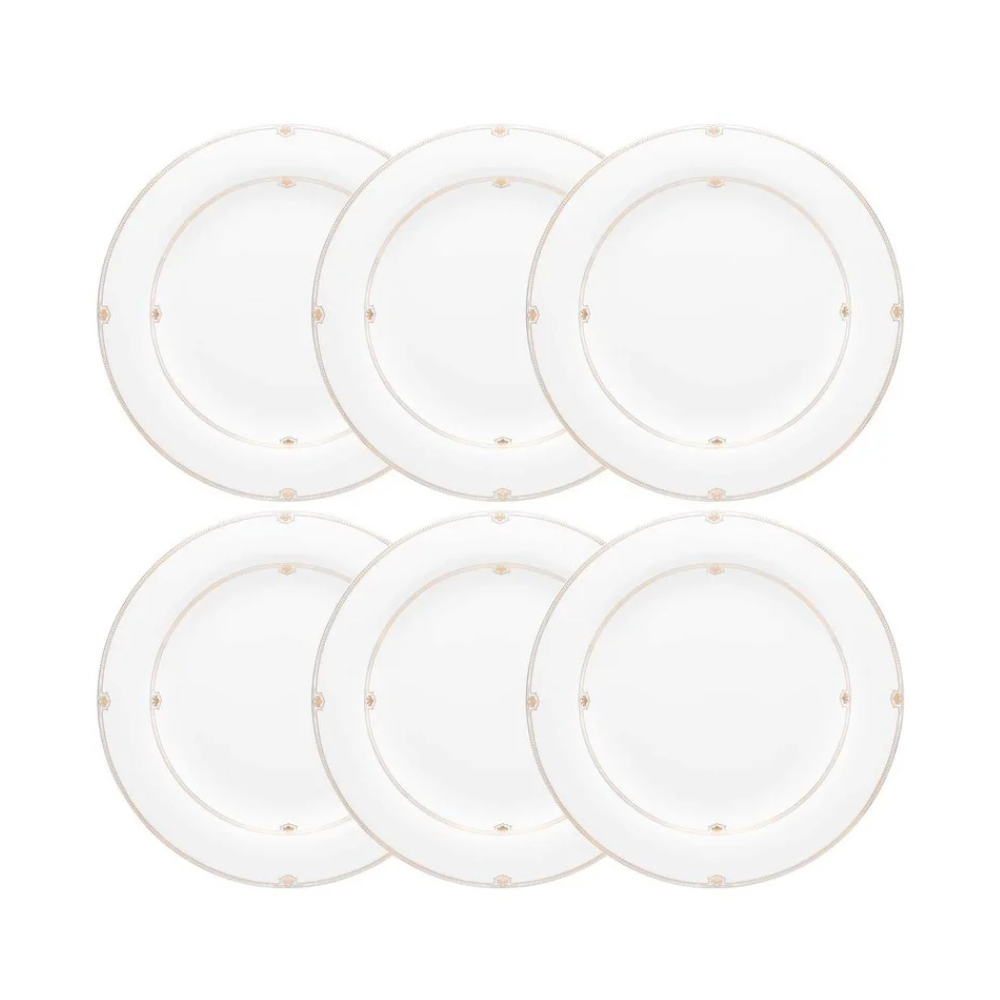 jogo de 6 pratos rasos 28 cm cortes dinasty strauss