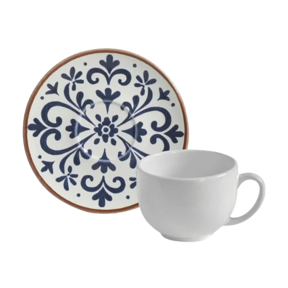 xicara de cha com pires coup stoneware coimbra abstrato porto brasil