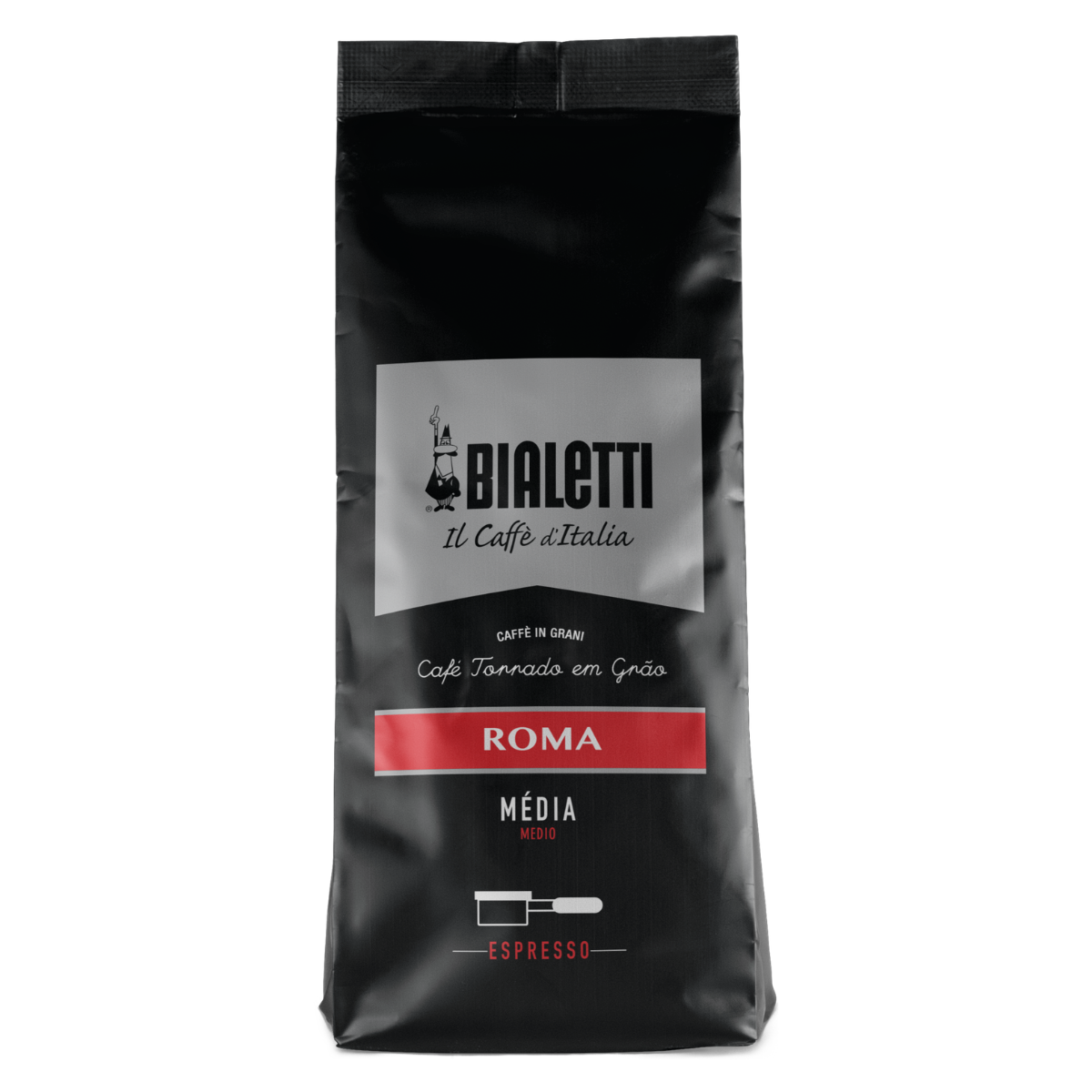 89010100 cafe torrado em grao 1kg roma bialetti