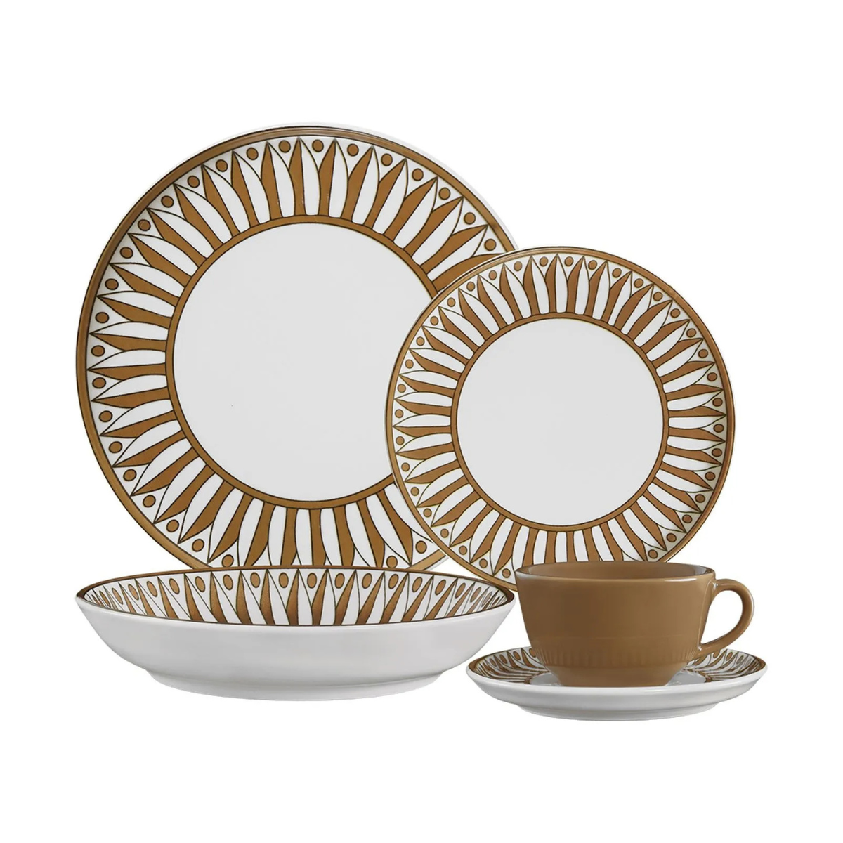 160135 aparelho de jantar e cha 20 pecas de ceramica flat atlas oxford